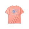 Anta Lifestyle Series Printed Letter Loose Round Neck Short Sleeve T-Shirt Women Tops Radiant-Orange 162228122-6