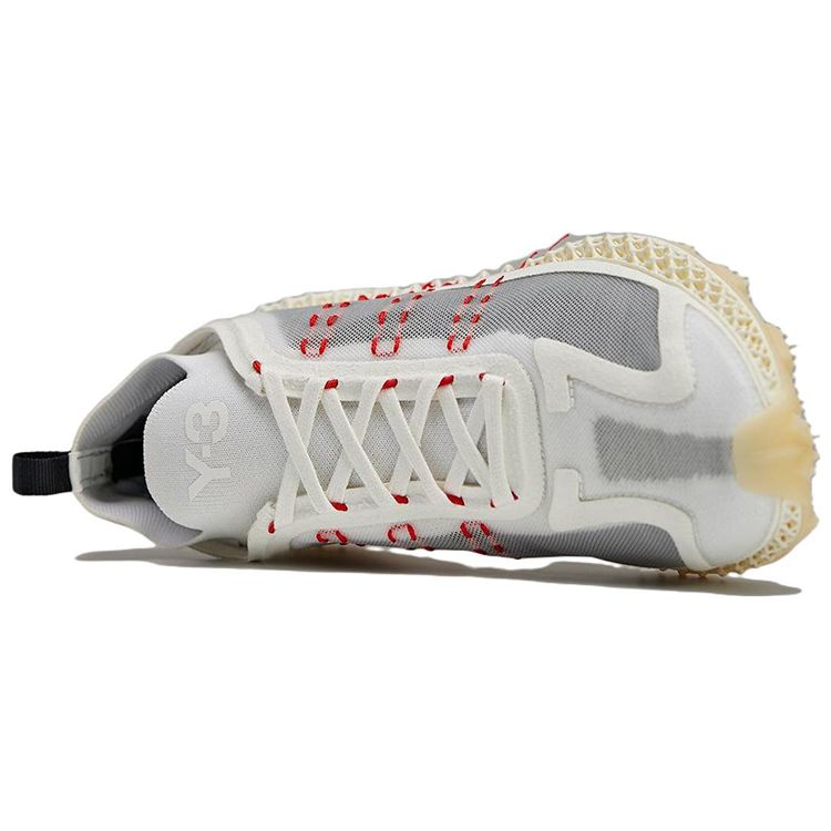 adidas Y-3 Runner 4D Halo Core Белые кроссовки унисекс Красные ярко-голубые GW4451