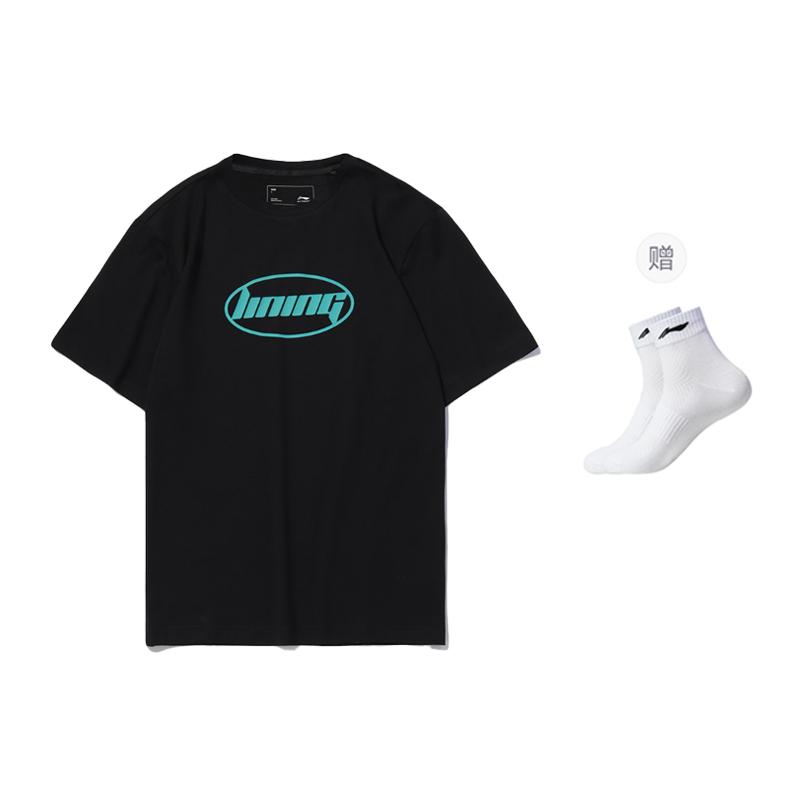 Спортивная модная коллекция Li Ning Футболки Унисекс С круглым вырезом Средняя AHSSA33-2