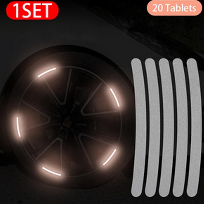 SEAMETAL Наклейка на ступицу колеса автомобиля Светоотражающая лента для мотоцикла Автомобиля Безопасность при ночной езде Светящиеся Универсальные наклейки