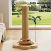 Yousheng Cat Scratching Post Cat Tree Scratcher with Ball And Feather Toy Interactive Ball Track Scratching Post for Indoor Cats