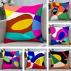 Абстрактные Кривые Цвета Наволочка Плюшевая Ткань Мягкая Двусторонняя Печать Дом Диван Высокое Качество Чехол для Подушки Декоративный