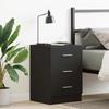 VidaXL Bedside Table Black 38 X 35 X 56 Cm Chipboard 800452