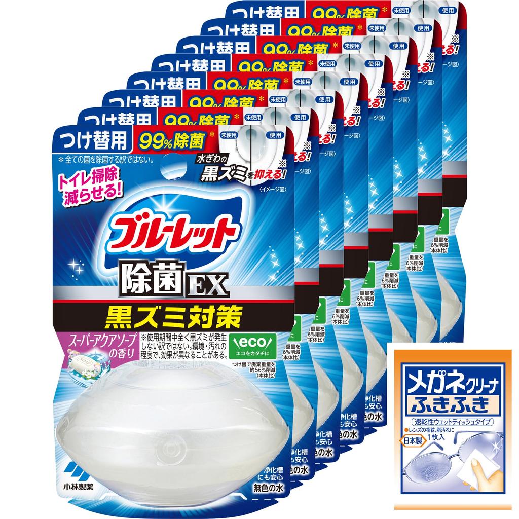 Bluelet Super Aqua Soap Liquid Disinfectant EX Refill X 8 [Bulk Purchase] (Bonus Included)