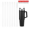1Sets Drinking Plastic Straws with Brush Replacement Straw Durable Cup Straw