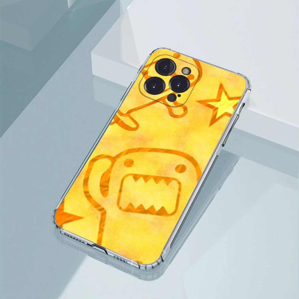 Милые чехлы для телефона Domo-kun для iPhone 17, 16, 15, 14, 13, 12, 11, Pro, Max, Plus, Роскошная защита камеры, Пластик