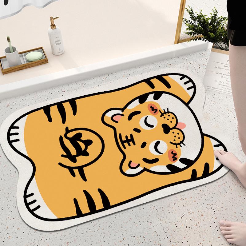 Panda Cartoon Non-Slip Absorbent Diatomaceous Earth Bathroom Doorway Mat