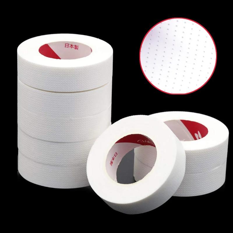1.25cm*9m 2/3/1 Rolls Japanese Insulating Tape for Eyelash Extension Lint Free Under Eye Pads Breathable Non-woven Tape Paper Eyelash Patch