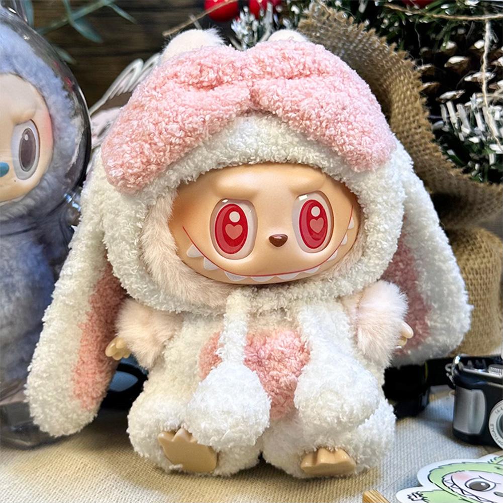 Для 17 см Кукольная одежда Лабубу Модная одежда Толстовки Кукольная одежда Цветовые толстовки Кукольные аксессуары Милые украшения Маленькая одежда