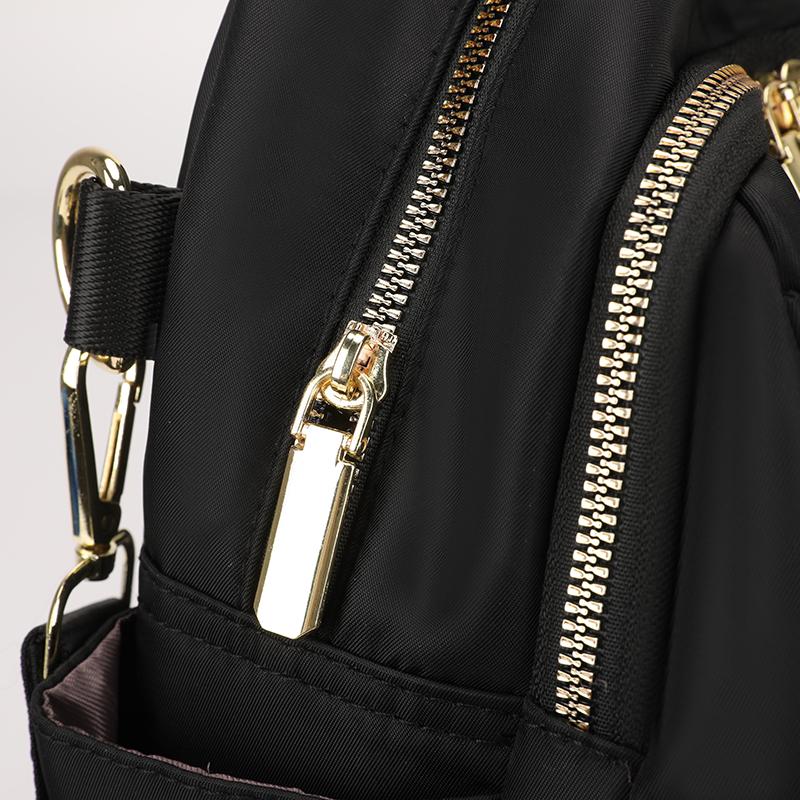 Solid Color Backpack Women's Lightweight Water-Repellent Nylon Travel Backpack