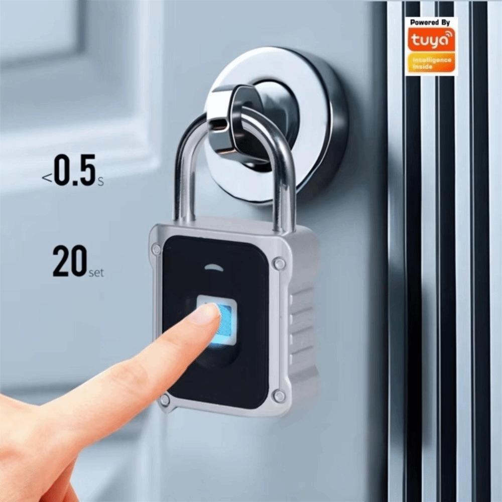 Tuya App Bluetooth Smart Door Lock Zinc Alloy Fingerprint Padlock Fingerprint Lock