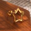 Hollow Star Women Ring Stainless Steel Gold Color Trendy Finger Ring Minimalist Zircon Gift Wholesale