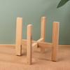 Bamboo Flowerpot Holder Floor-Standing Bonsai Display Stand Cross Flower Pot Base Home Decoration Tray Garden Supplies