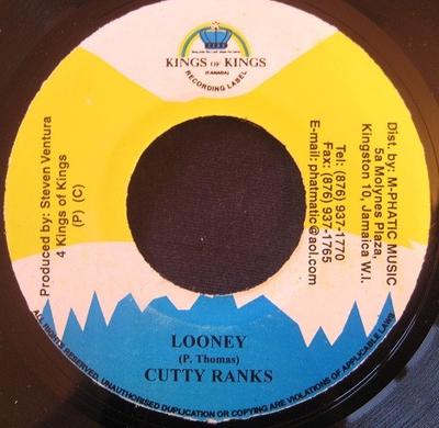 7-дюймовая пластинка CUTTY RANKS - Looney NONE Kings of Kings Ямайка Регги, Ска и Даб Б/у