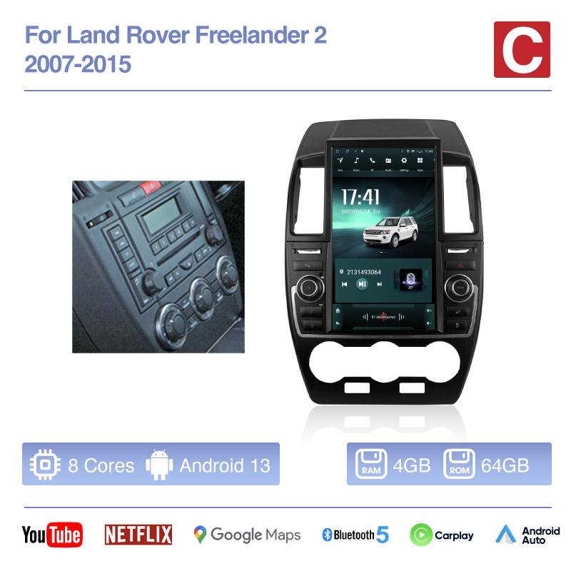 13.8inch For Land Rover Freelander 2 2007-2015 Android13 Auto Carplay 4G Car Multimedia Video Player GPS Navigation 360 camera