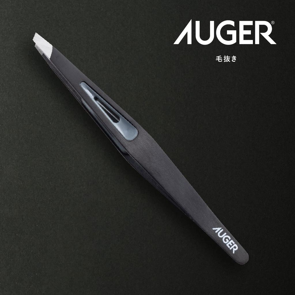 KAI CORPORATION AUGER Precision Slant Tweezer для бровей и ухода - мужской инструмент для удаления волос на лице