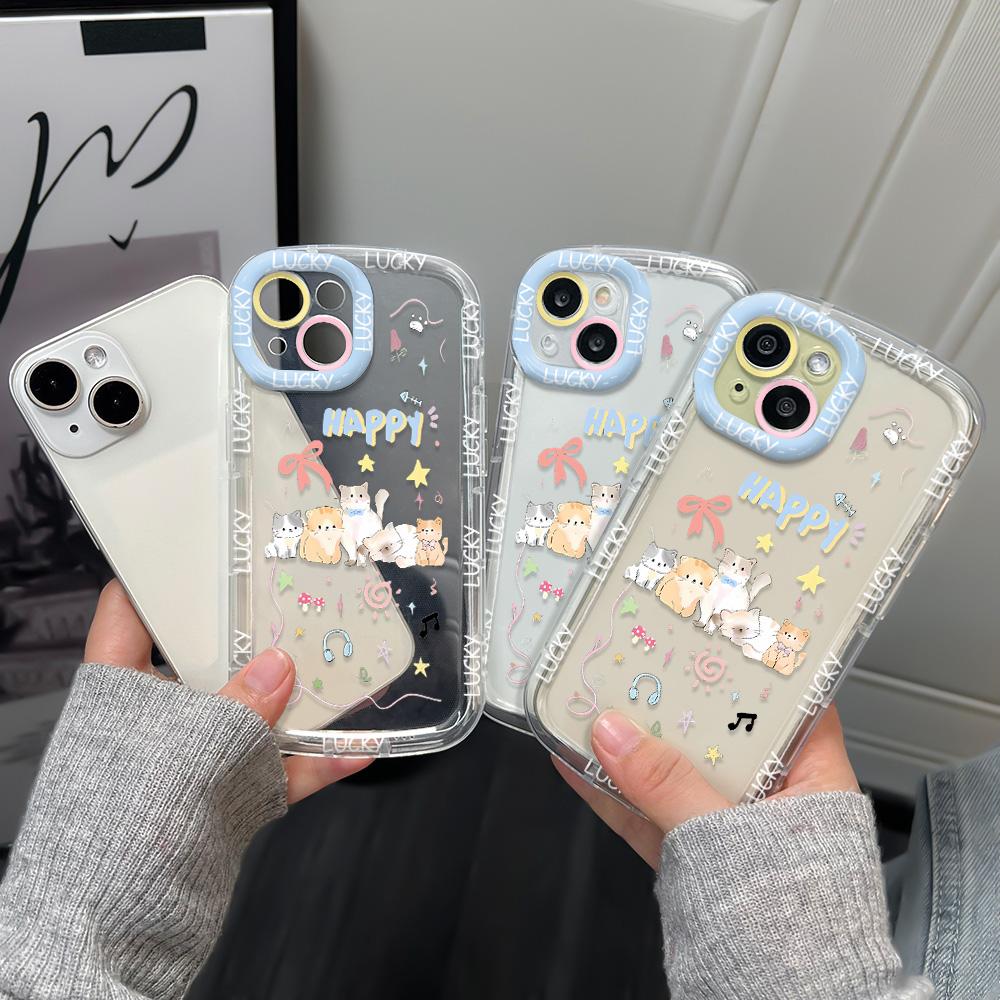 Mobile Phone Cases for iPhone 11 13 XR 15 Pro Max 12 14 Pro Max Case iPhone 16 7 Plus 8 Plus XS Max Cartoon Pattern Anti-drop Protection Shockproof