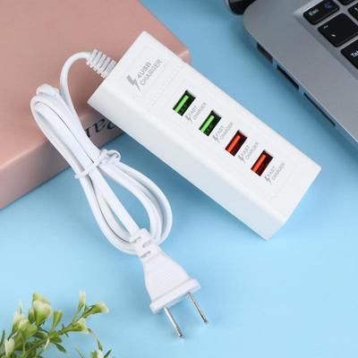 Быстрая зарядка USB, 4 порта, зарядное устройство USB C, сетевой фильтр, адаптер-мультиразветвитель, портативное дорожное зарядное устройство