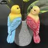 Садовая статуэтка птицы Держатель для цветочного горшка Наружный декор для дерева, Фигурка птицы из смолы Украшения для цветочных горшков Для забора Балкона Патио
