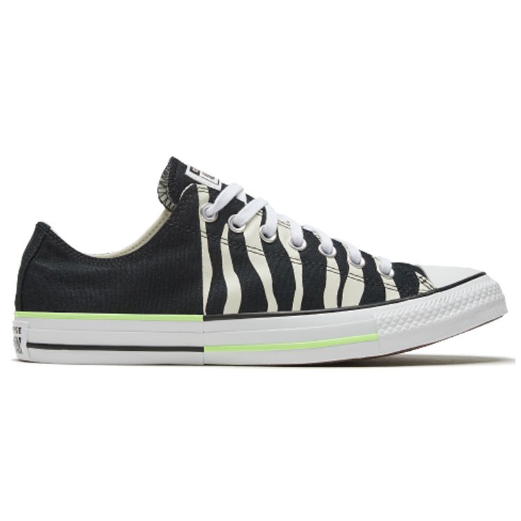 Converse Chuck Taylor All Star Удобные низкие кеды из парусины Унисекс Кеды Черный Белый Зебра 167667C