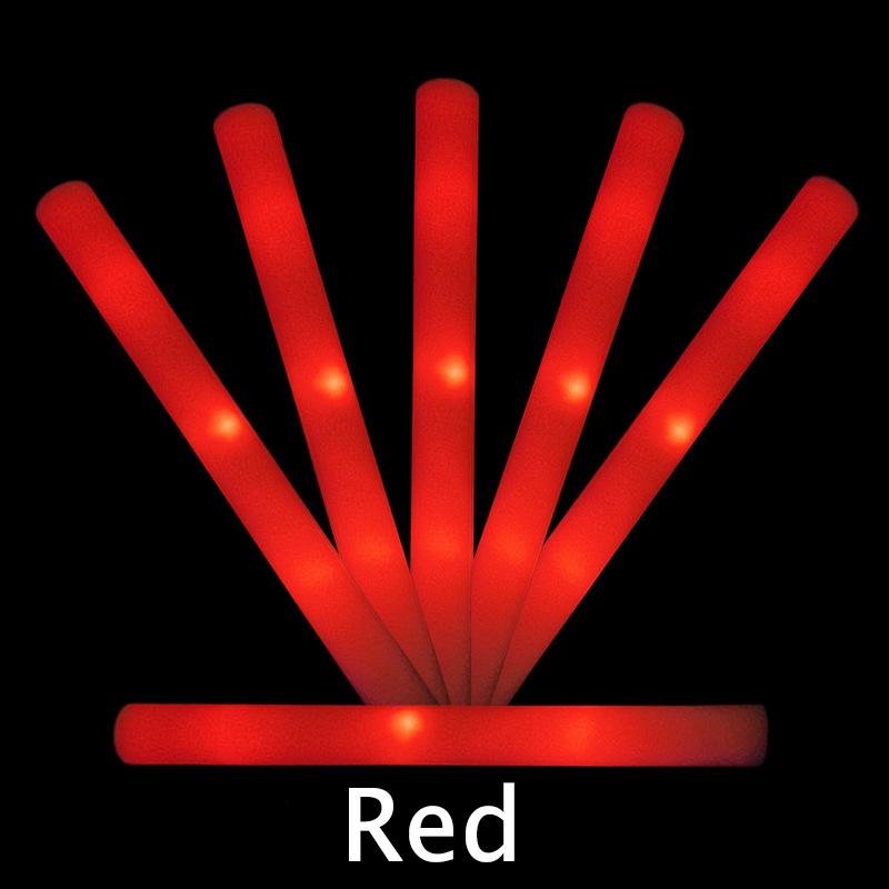 50Pcs LED Glow Sticks Music Festival Birthday Wedding Party Luminous Foam Rod Sticks Colorful Party Decoration Supplies