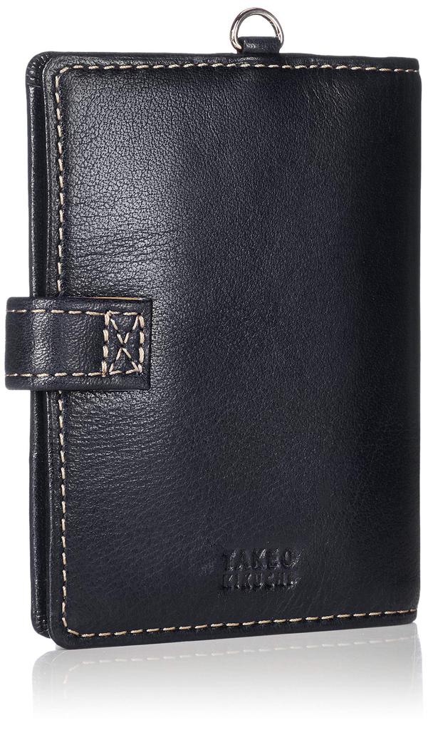 Чехол для карточек, компактный, кожаный, мягкий, античная серия, темно-синий [Takeokikuchi], мужской