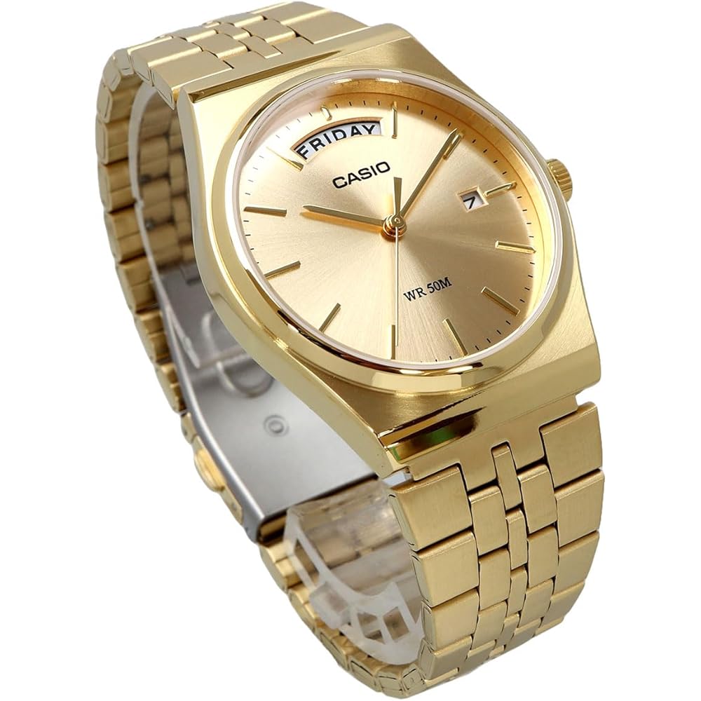 Мужские аналоговые кварцевые часы Casio Standard MTP-B146G-9AV Золотой Зарубежная модель