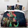 Модный 3D принт Игра Valorant Постельное белье Мальчики Девочки Полуторный Двуспальный Размер Пододеяльник Наволочка Кровать Дети Взрослые Мода Домашний Текстиль