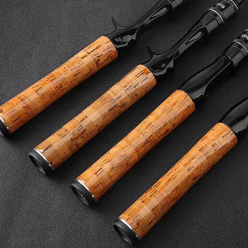 Ultra-Light Fishing Rod Carbon Fiber Spinning/Casting Lure Pole Bait Wt 1.5-9G Line Wt 3-6Lb Wood Handle Fast  Fishing Rods