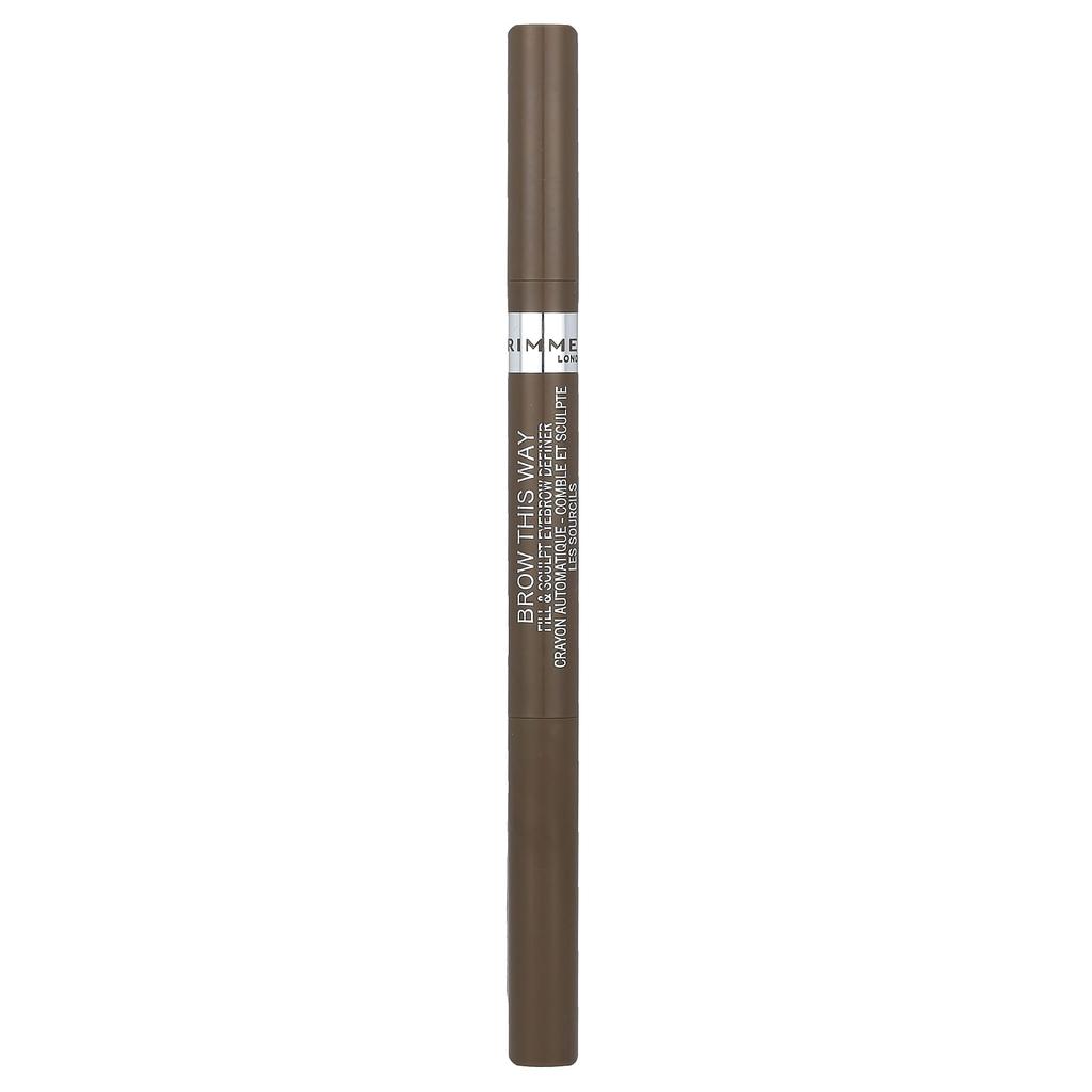 Rimmel London Brow This Way, Peel & Sculpt Eyebrow Definer, 002 средне-коричневый, 0,25 г (0,008 унции)