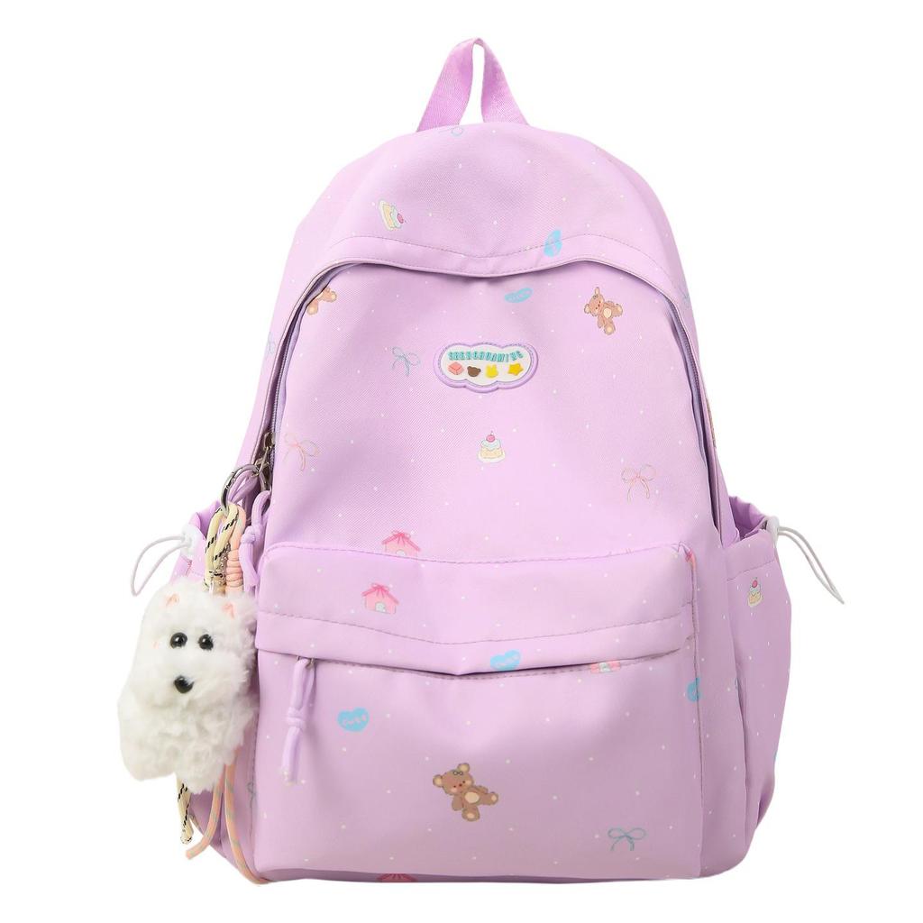 Sweet Girl Double Shoulder Backpack for Students - Cute, Large Capacity, Niche Design