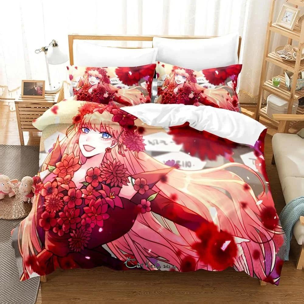 Аниме Комплект постельного белья Комплект постельного белья Белль Односпальный Двуспальный Полный Размер Королева Король Комплект для кровати Взрослый Ребенок Спальня Пододеяльник Комплекты Домашний текстиль