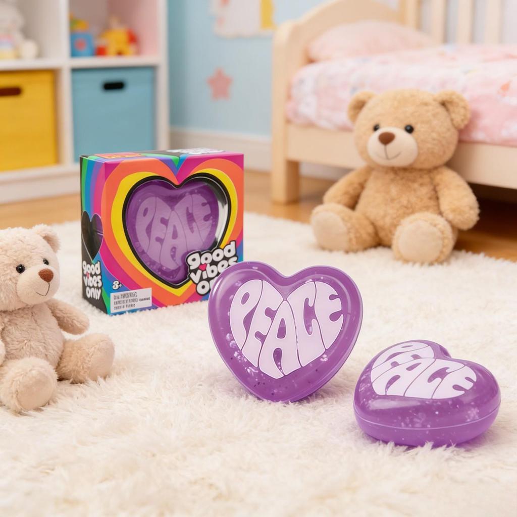 Игрушки-антистресс Squishys в форме сердца, медленно поднимающиеся, игрушки-фиджеты и антистрессовые мячики, сжимающая игрушка, фиолетовая, милые игрушки для снятия стресса