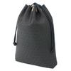 Inden Drawstring Bag with Black Background X Black Tortoiseshell Pattern [Indenya] 230-piece Gusset, Deerskin, Lacquer, 3007-01-003
