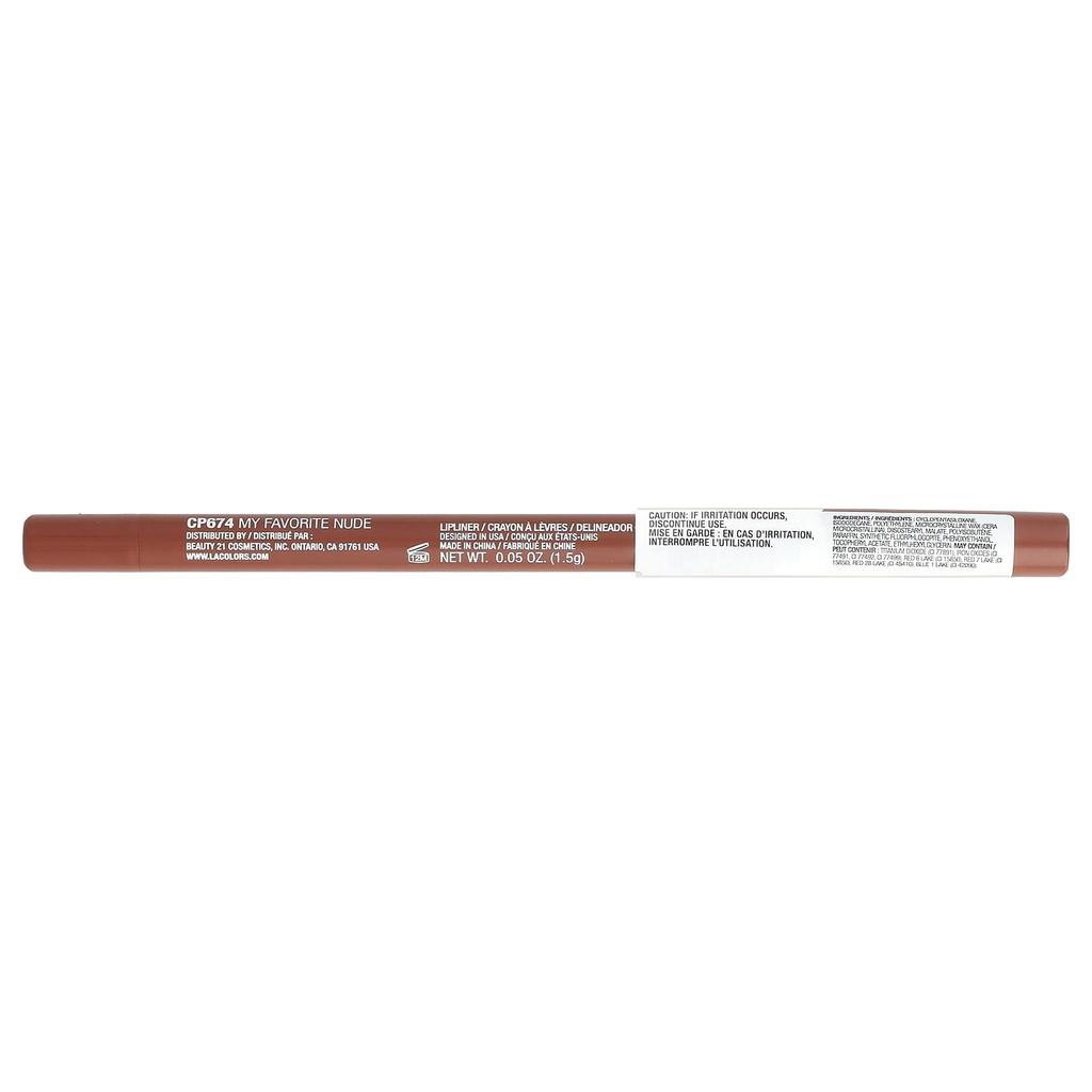 L.A. Colors, Gel Reliner, CP674 My Favorite Nude, 1.5 g (0.05 oz)