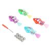 4PCS Robotic Swimming Fish Water Activated Robot Fish Electronic Cat Toy with LED Light for Sink Bathtub Swimming Pool