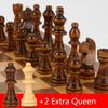 Magnetic Wooden Folding Chess Set with Felted Game Board Interior for Storage Adult Kids Beginner Large Chess Board 39cm*39cm
