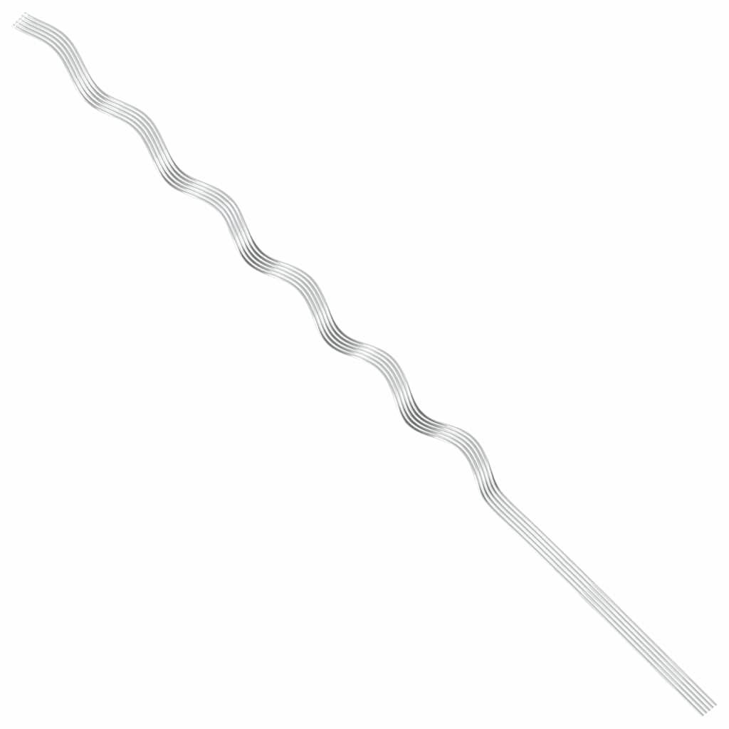 Plant Support Spiral 5 pcs Silver 150 x 0.6 x 0.6 cm Steel