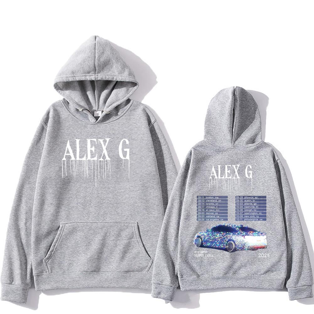 Худи Alex G Artist Модные толстовки Alex G Tour для женщин и мужчин, повседневная флисовая одежда, худи с графикой с двух сторон, Y2K