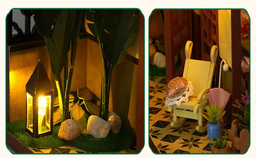 Sofiey Набор для кукольного домика DIY, Набор для рукоделия с миниатюрной мебелью с пылезащитным чехлом, TD47 [История времени]