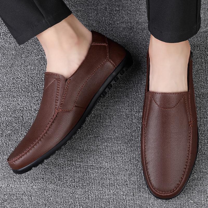 Business Men Loafers High Quality Genuine Leather Casual Shoes Men Luxury Driving Comfortable Soft Flats Handmade Men Moccasins