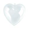 Plastic Heart, 2 Pieces, Crystal, 8cm
