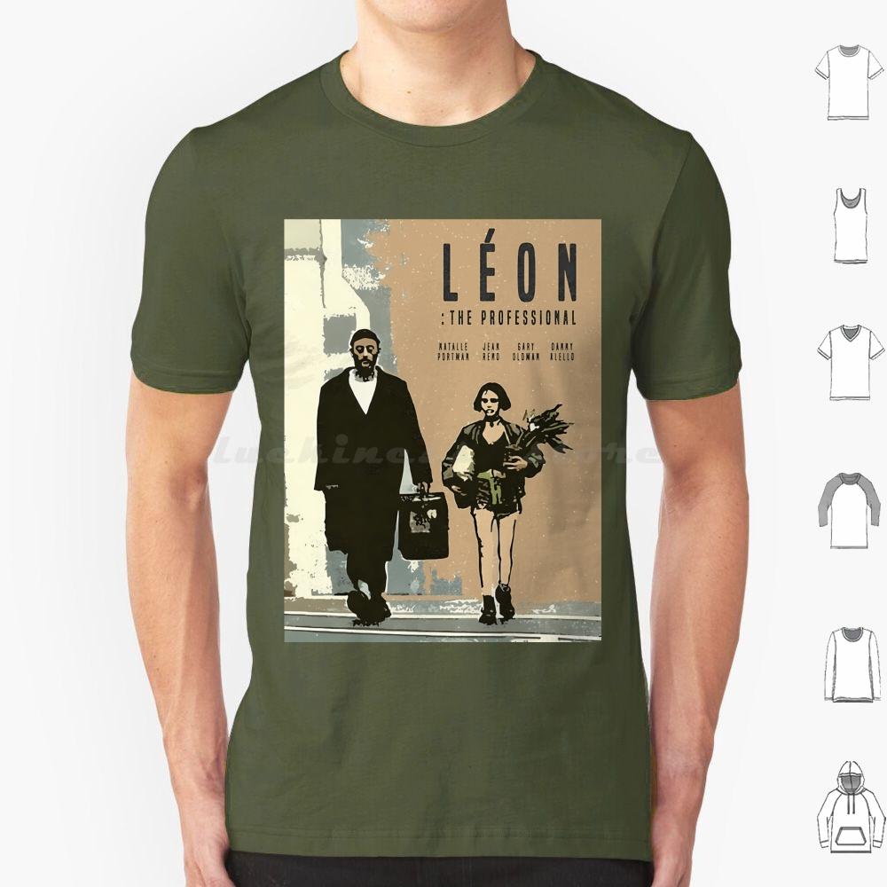 Футболка Leon Retro Movie Хлопок Мужская Женская Печать DIY Leon Leon Профессионал Фильм Профессионал Леон Монтана Матильда