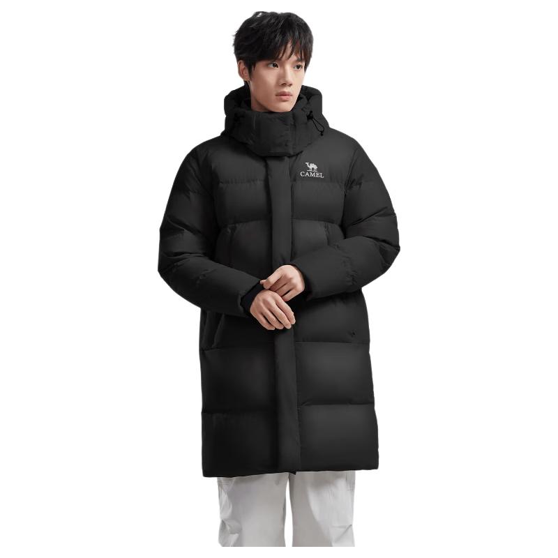 CAMEL Unisex Outdoor Long Goose Down Puffer Jacket
