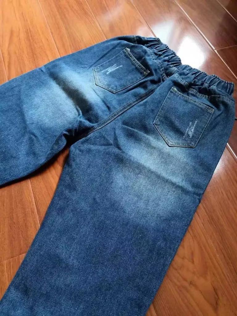 Женские брюки большого размера, эластичные джинсы, свободные полуэластичные брюки