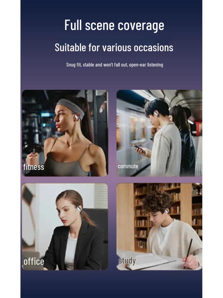 26 Открытые/Внутриканальные TWS True Wireless Наушники с ИИ-переводом Bluetooth и шумоподавлением для Спорта
