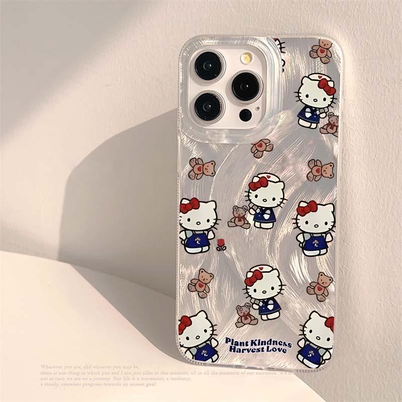 3D бантик Hello Kitty чехол для телефона для iPhone 17 16 Pro Max 17 Air 16e 15 14 13 12 11 Pro Max15 14 Plus X XS Max XR чехол Жесткий