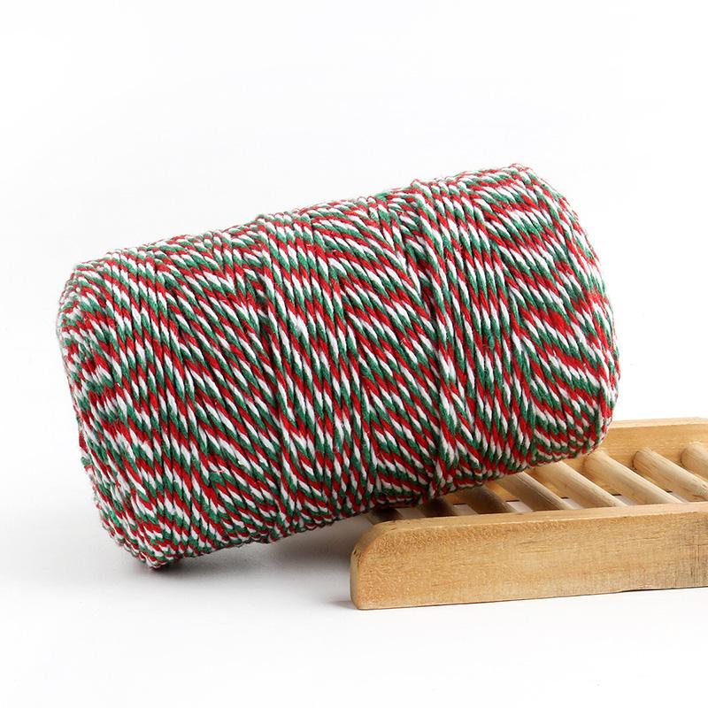 200M*2MM Christmas Decoration Gift Wrapping Cotton Cords Twine String Macrame Cord Thread Rope DIY Home Textile Party Supplies