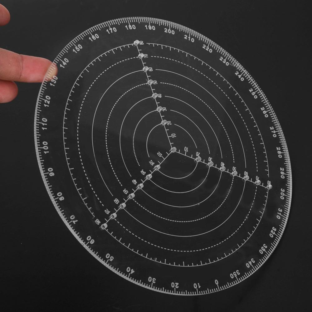 Transparent White Lathe Woodworking Tool Round Ruler Woodworking and Lathe Work for Bowl Making