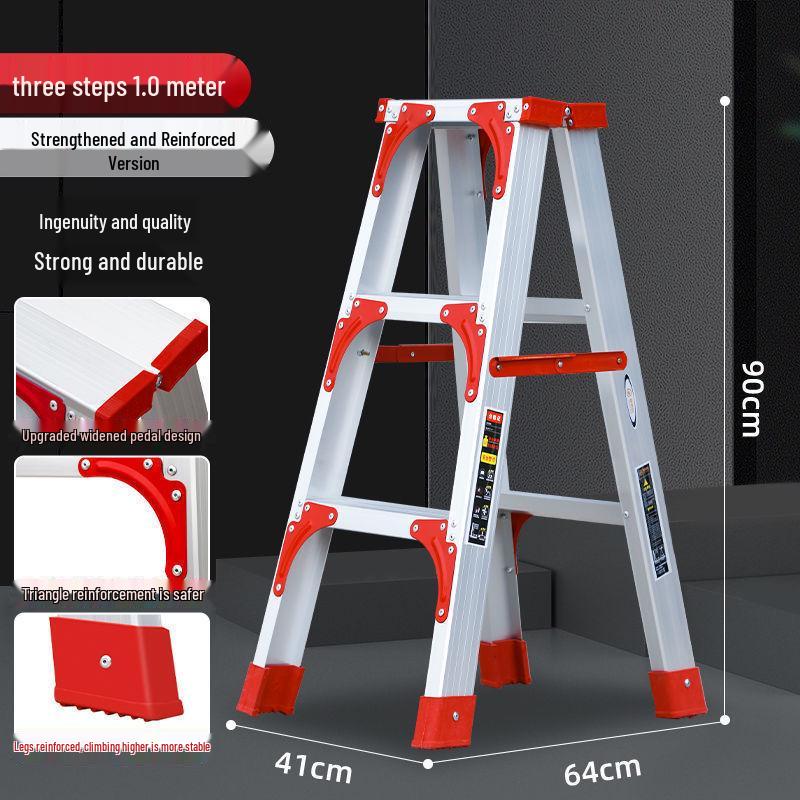 Утолщенная алюминиевая сплавная нескользящая многофункциональная складная стремянка-елочка для дома и сада